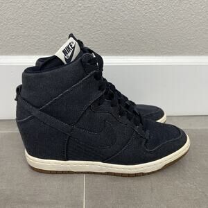 Nike Dunk Sky Hi Womens 8 Blue Essential Hidden Wedge Gum Bottom Sneaker Shoes